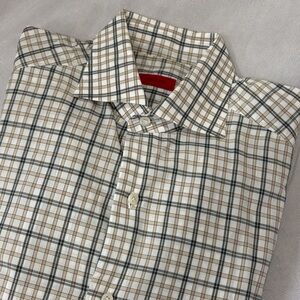 Isaia Men's Checkered Shirt